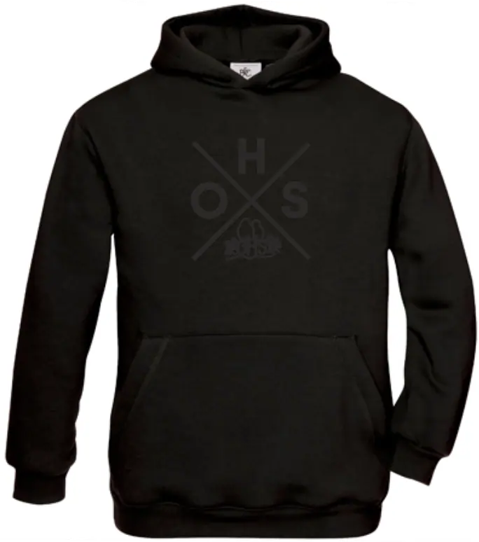 Hoodie Kinder Otto-Hahn-Schule Kreuz (Druck schwarz)